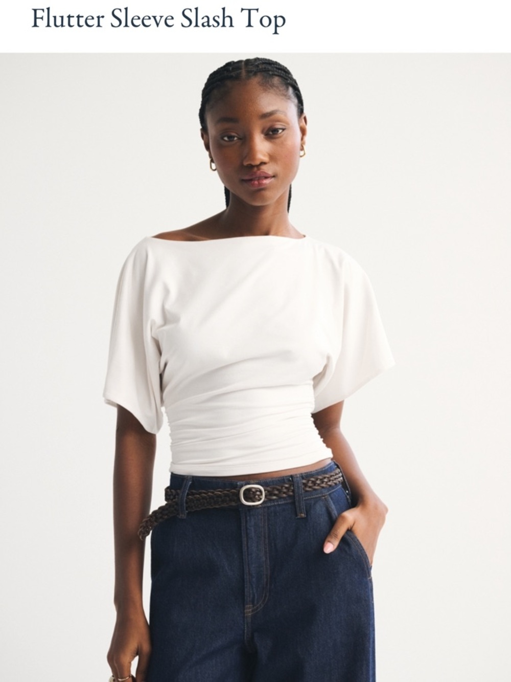 New with Tags Abercrombie Flutter Sleeve Top